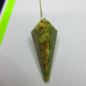 Unakite Jasper Gemstone Dowsing Pendulum Meditation Tool